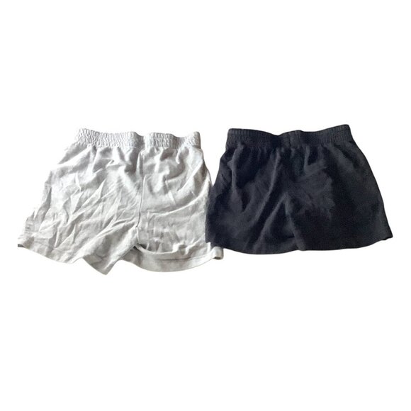 Faded Glory Girls Sweatpants Shorts XS 4-5 Lot Of 2 Black & Gray Elastic Waist - Picture 2 of 12